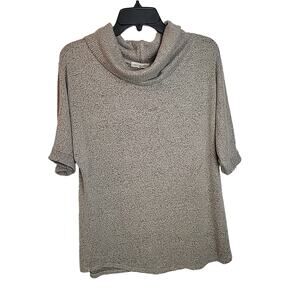 Parallel Skies‎ Heathered Gray Cowl Neck Preppy Pullover Sweater Women's Size XL